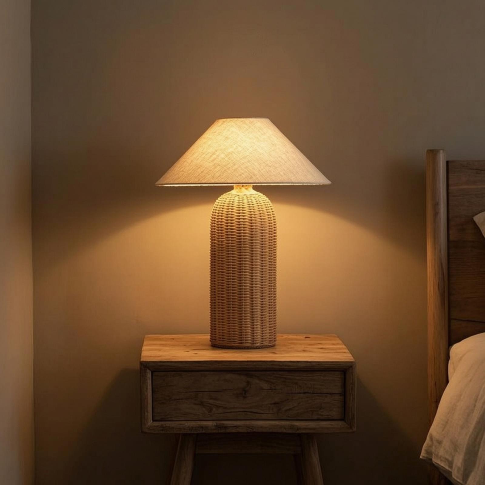 Lighting Decoration In Bedroom - Lampe de chevet avec base en