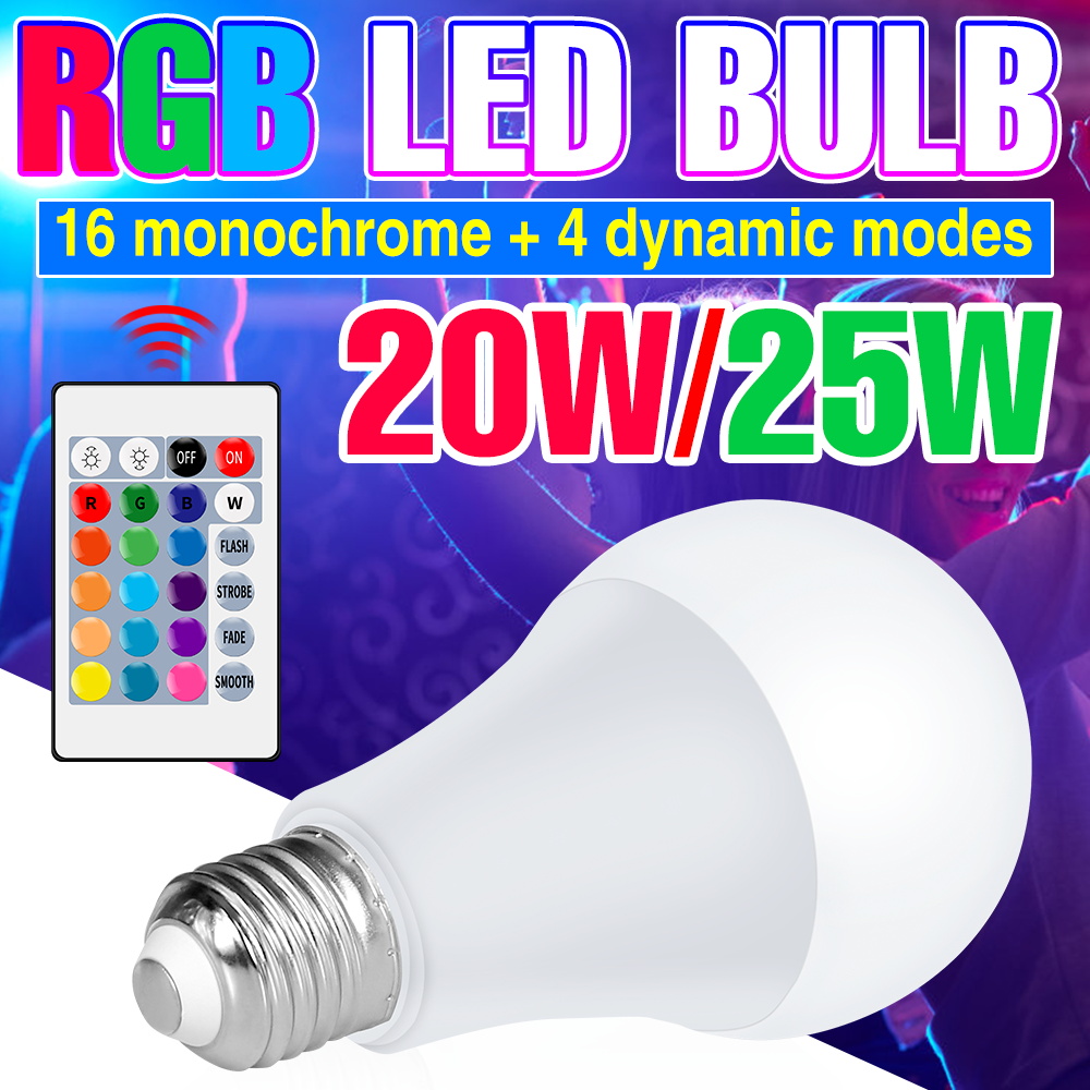 Decor Lighting Hours - Lampe néon RGB E27 arc-en-ciel 220V,