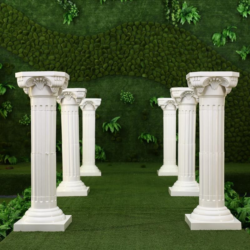Lighting Decoration Stand - Colonne Romaine en Plastique Blanc 65cm