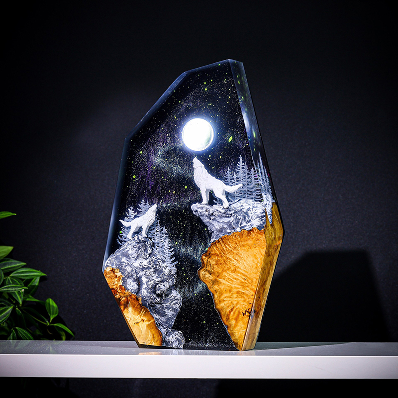 Lighting Decoration For Wedding - Lampe de Table en Résine Figurine