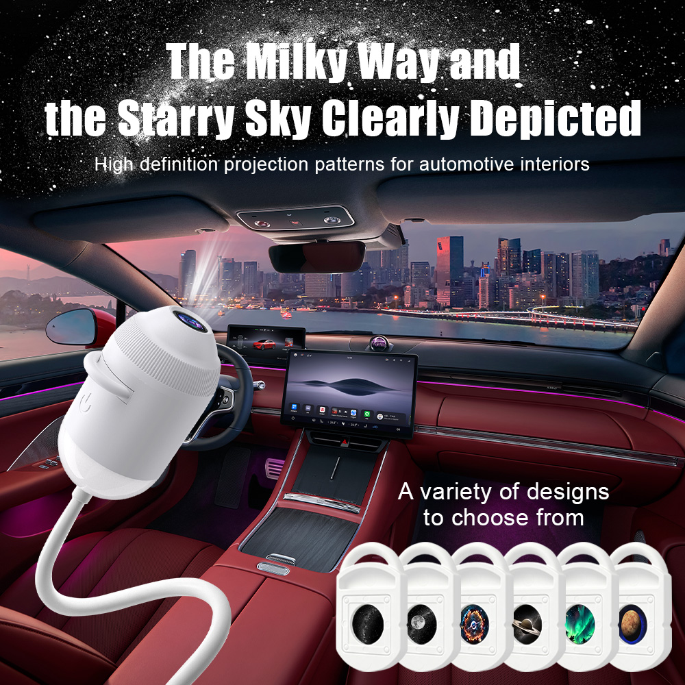 Star Projector Night - Projecteur USB pour voiture, lumière de