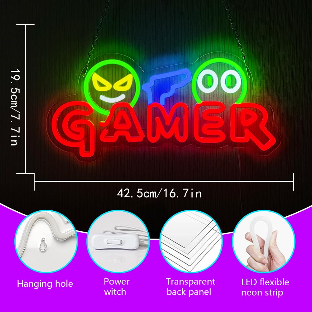 Enseigne néon LED Gamer, Lampe - Lighting Decoration For Wedding avis et prix