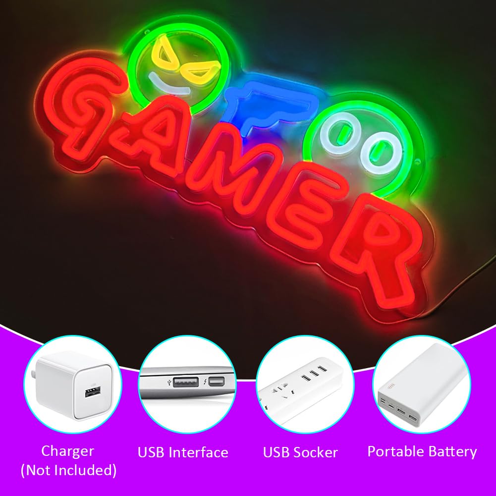 Enseigne néon LED Gamer, Lampe - Lighting Decoration For Wedding avis et prix