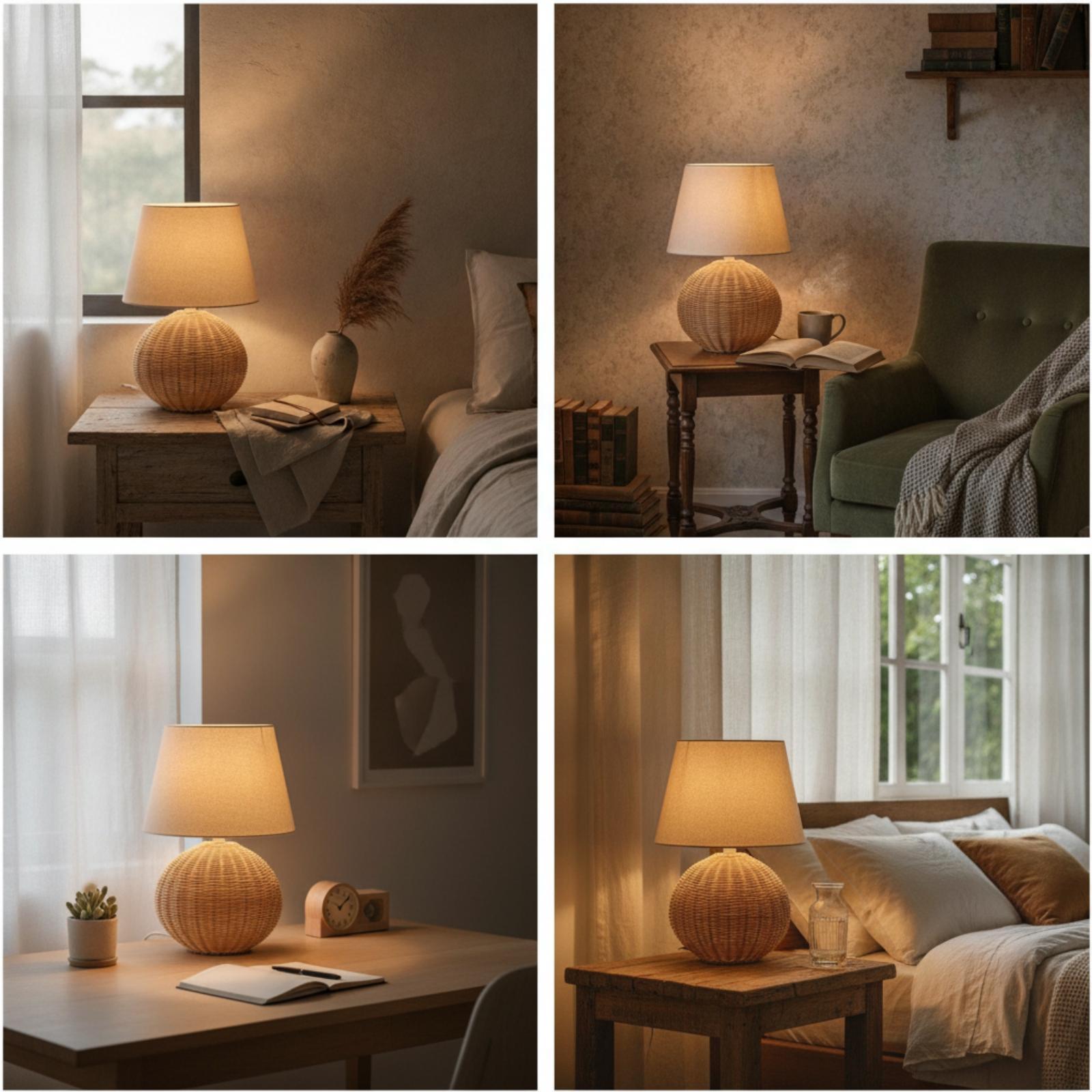 Lampe de chevet avec base en r - Lighting Decoration In Bedroom avis et prix