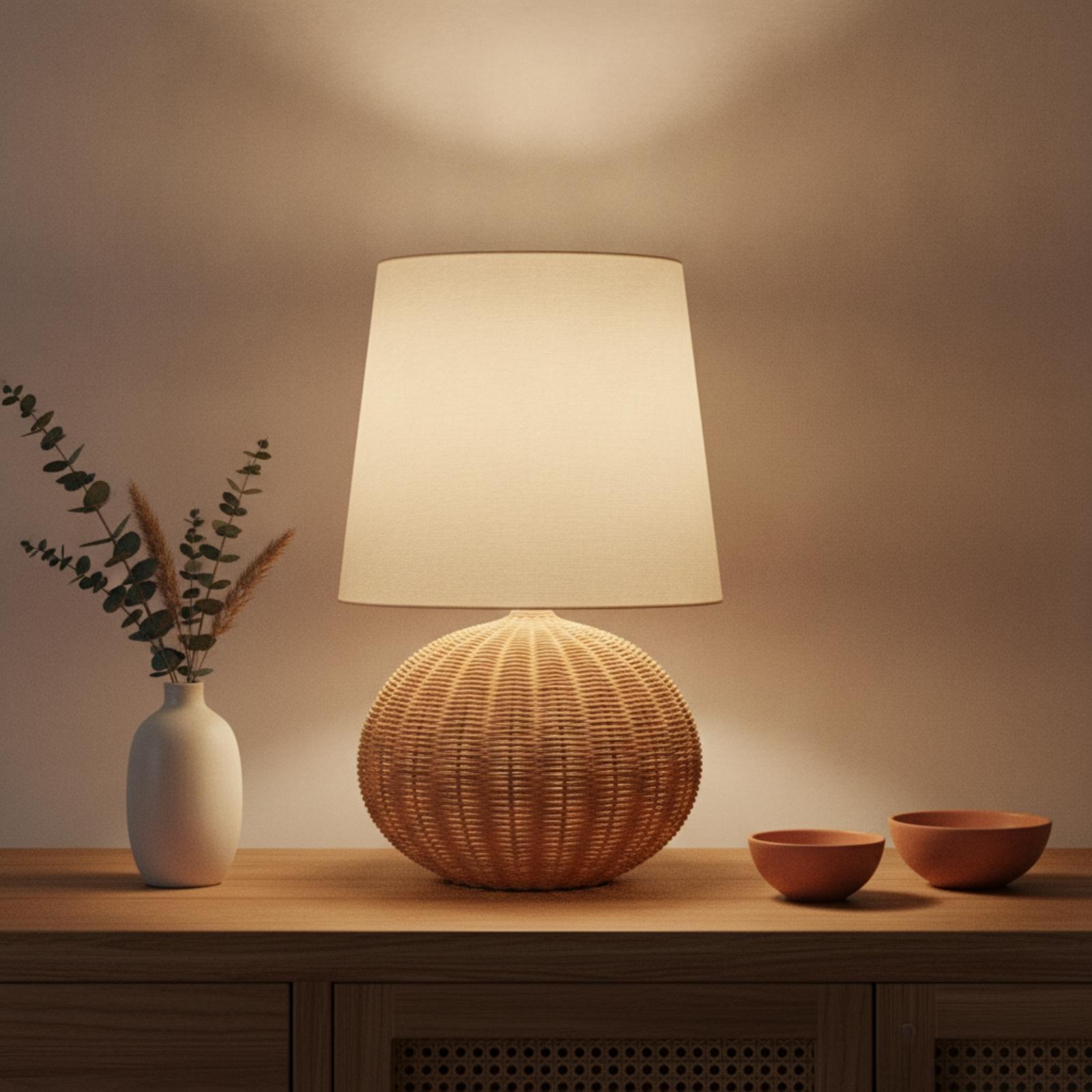 Lampe de chevet avec base en r - Lighting Decoration In Bedroom avis et prix
