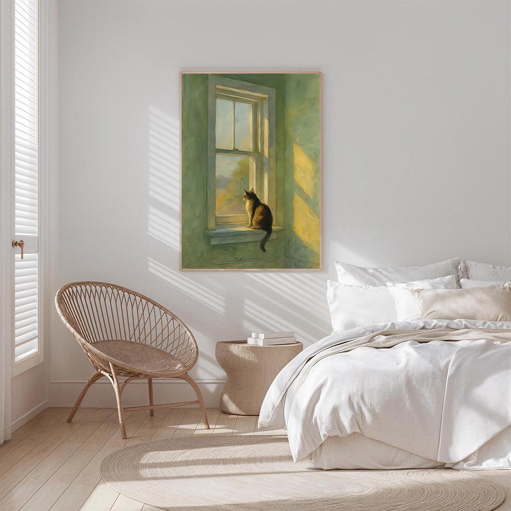 Affiche murale HD Chat aux fen - Decor Lighting Hours avis et prix